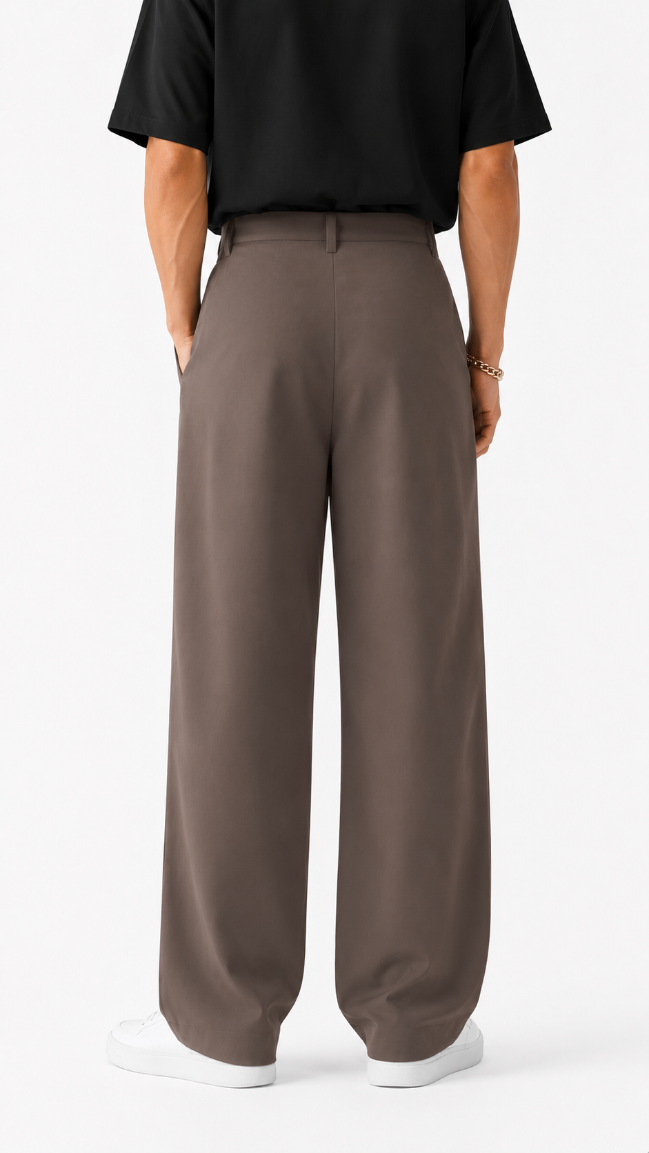 Mens Brown Formal Pants