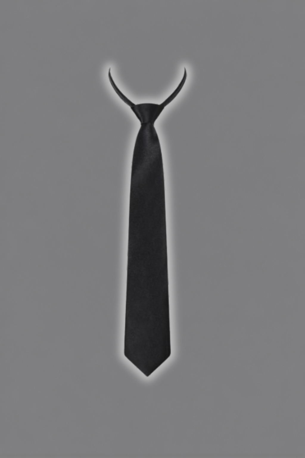 Plain Black Necktie