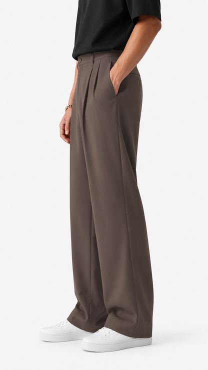Mens Brown Formal Pants