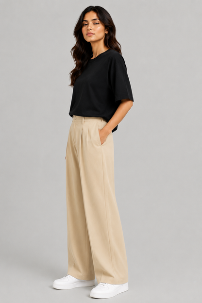 FORMAL BIEGE KOREAN PANTS