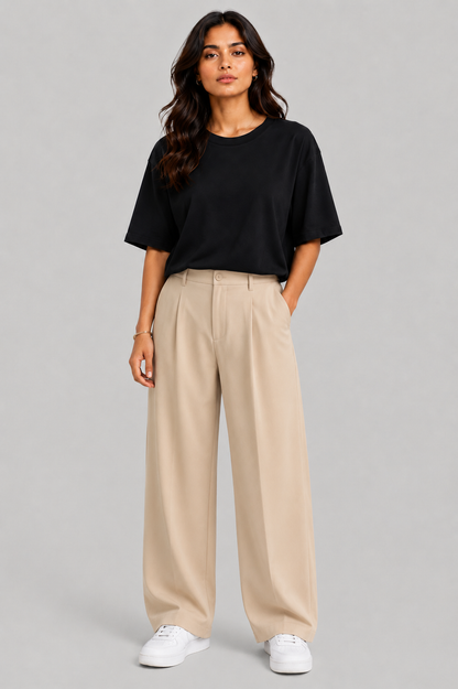 FORMAL BIEGE KOREAN PANTS