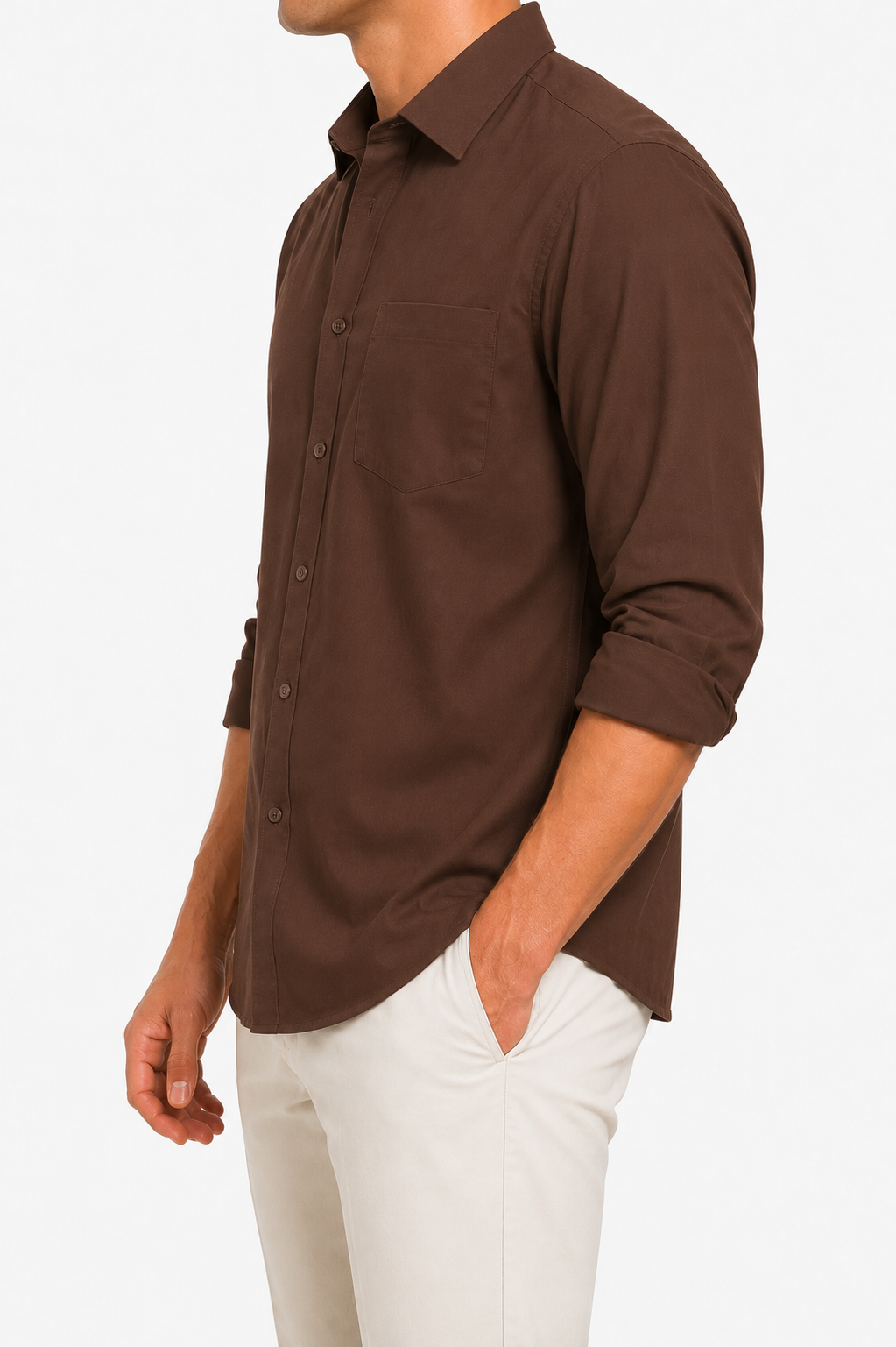 BROWN FORMAL SHIRT