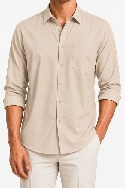 Beige Formal Shirt