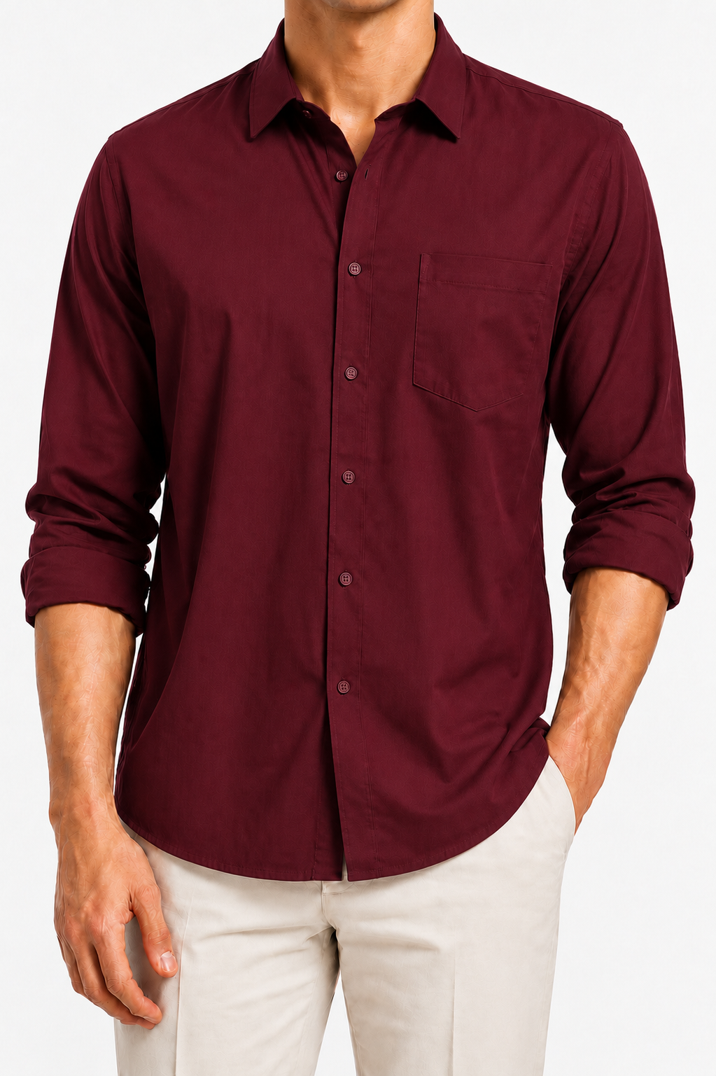 Maroon Formal Shirt