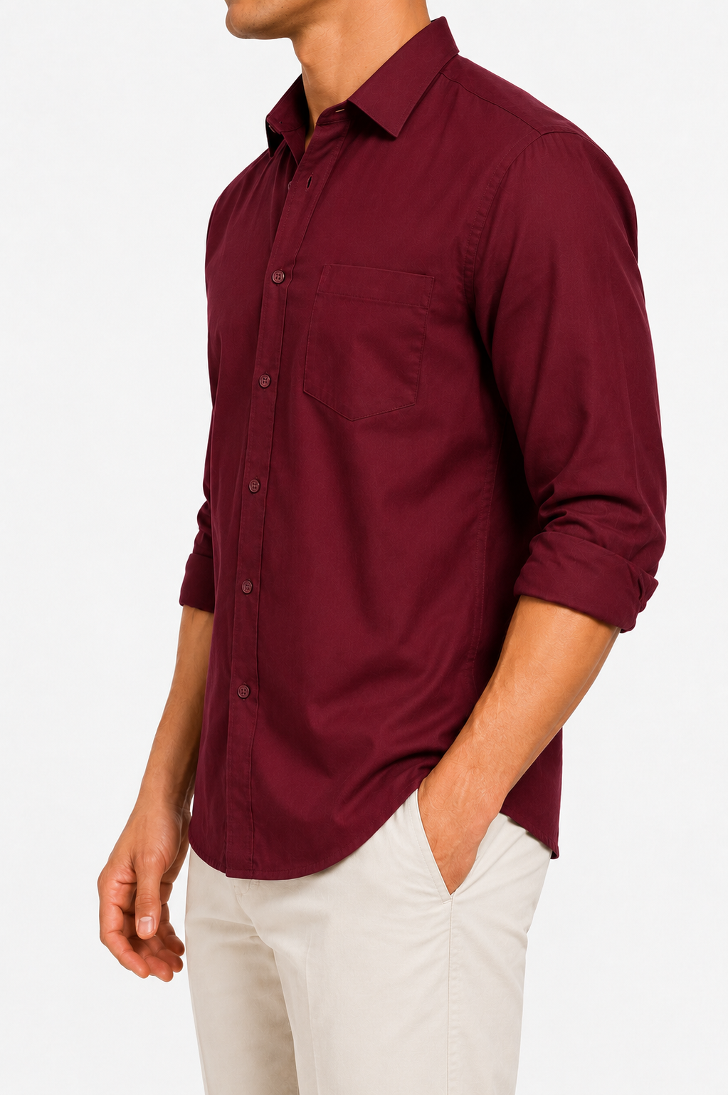 Maroon Formal Shirt