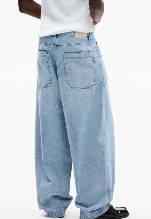 BLUE WIDE LEG JEANS