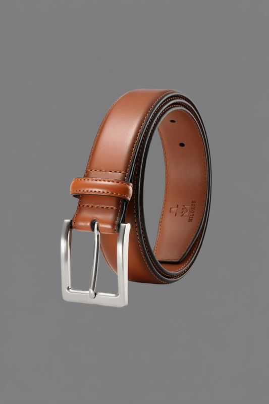 Premium Classic Brown Leather Belt