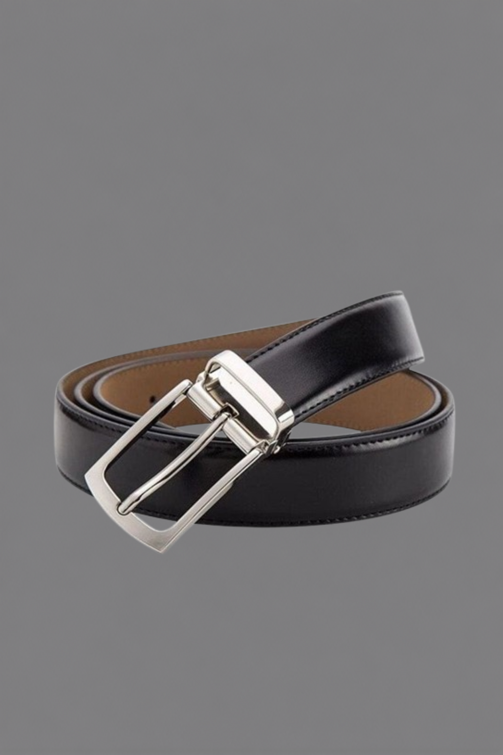 Premium Classic Black Leather Belt
