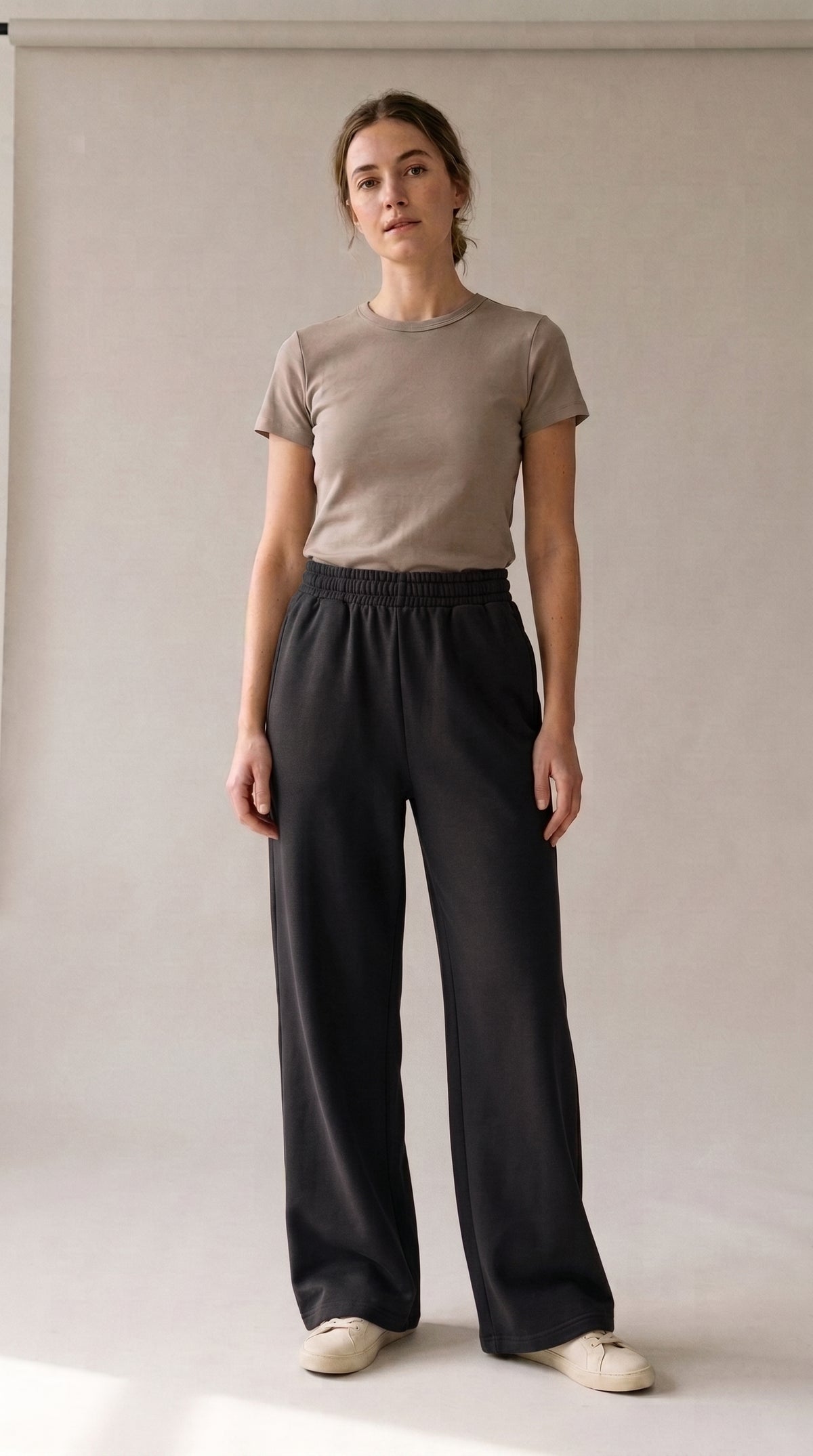 Black Flapper pants — model front view