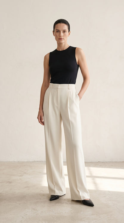 White Formal Pant — front view