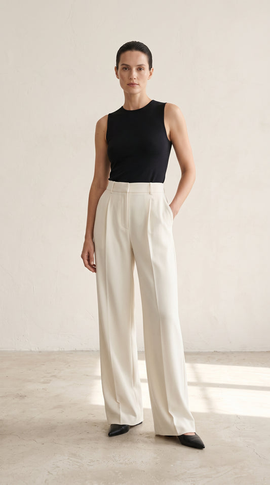 White Formal Pant — front view