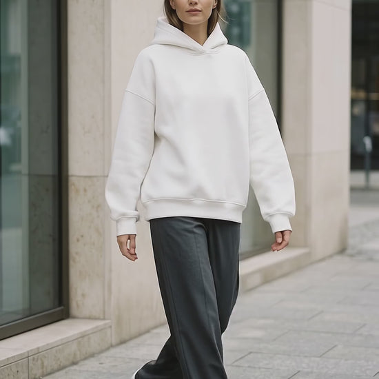 Plain hoodie — model walking video