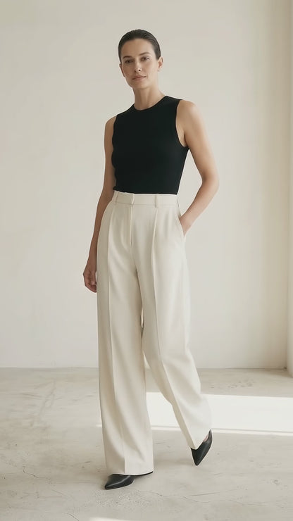 White Formal Pant — close-up detail video