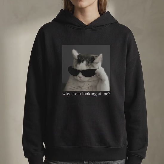 Black Cat Hoodie — detail video